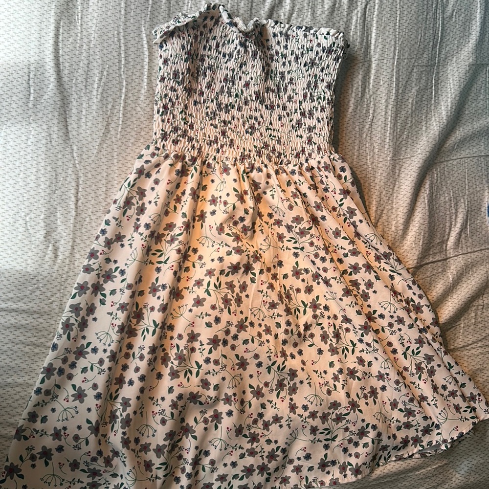 shein strapless summer dress